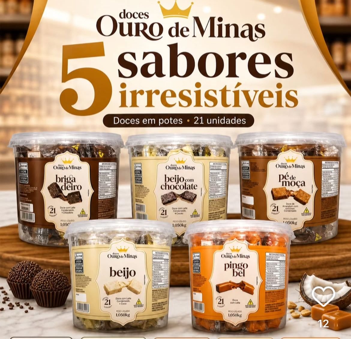 Doces Ouro de Minas - potes com 5 sabores irresistíveis
